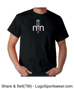 Narration.Net Black T-Shirt with White Letters. Design Zoom